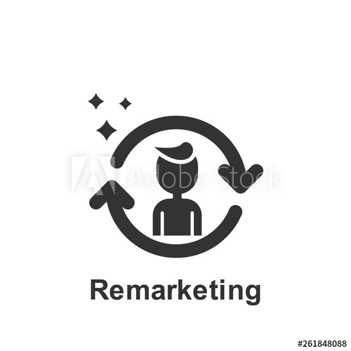500x500 Online Marketing, Remarketing Icon Element Of Online Marketing
