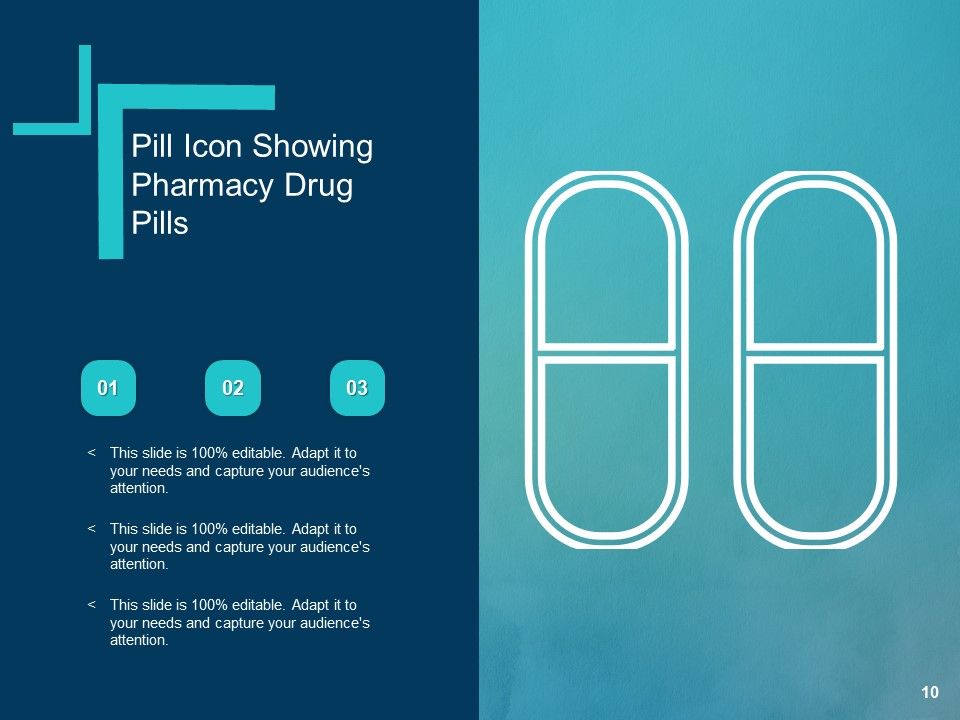 960x720 Pill Icon Ppt Infographics Graphics Download Medical Vitamin Drug