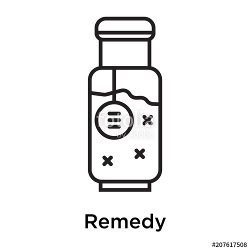 500x500 Remedy Icon Vector Sign And Symbol Isolated On White Background