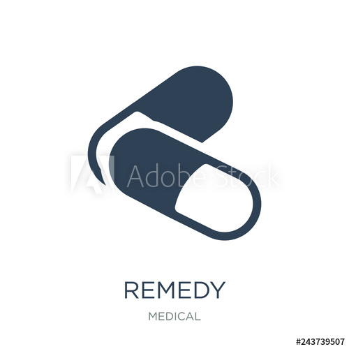 500x500 Remedy Icon Vector On White Background, Remedy Trendy Filled