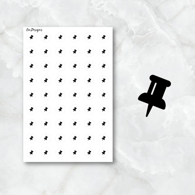 794x794 Push Pn Remember Icon Icon Planner Stickers Minimal Etsy