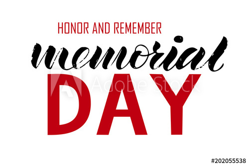 500x334 Vector Lettering Memorial Day Honor And Remember Modern