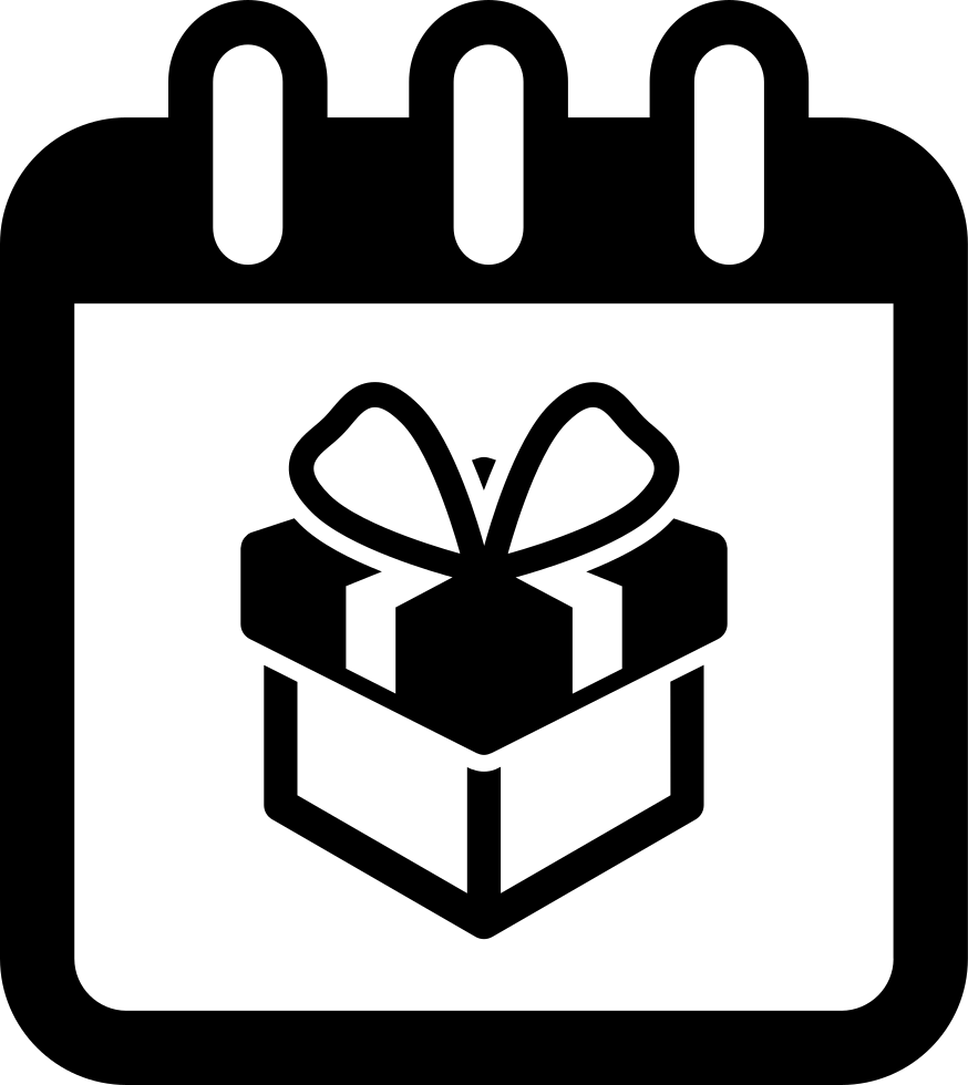 874x980 Birthday Giftbox On Reminder Calendar