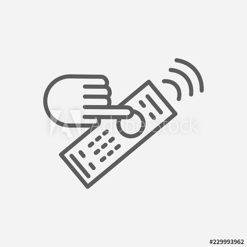 500x500 Remote Control Icon Line Symbol Isolated Vector Illustration