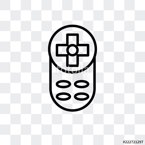 500x500 Remote Control Icon Isolated On Transparent Background Modern