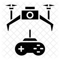 256x256 Drone Remote Icon Of Glyph Style