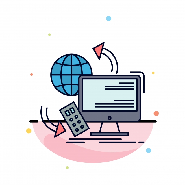 640x640 Access Control Monitoring Remote Security Flat Color Icon Ve