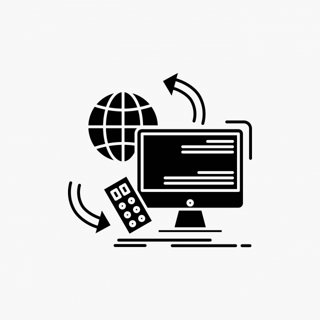 640x640 Access Control Monitoring Remote Security Glyph Icon Vector