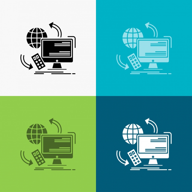 640x640 Access Control Monitoring Remote Security Icon Over Various