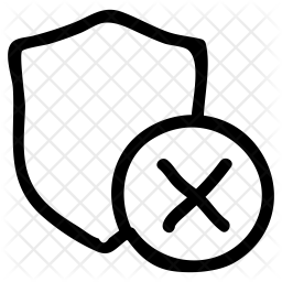 256x256 Remove Shield Icon Of Doodle Style