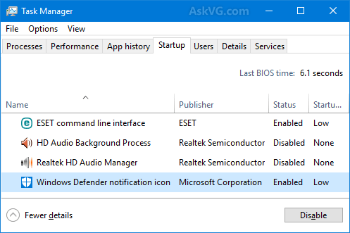 497x331 Windows Tip Remove Windows Defender Security Center Icon