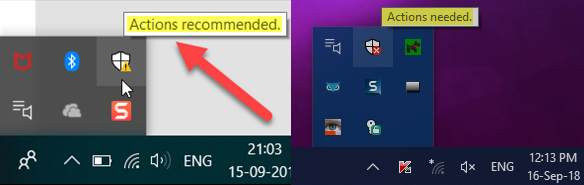 584x185 Remove Windows Defender Action Needed Or Recommended Notification