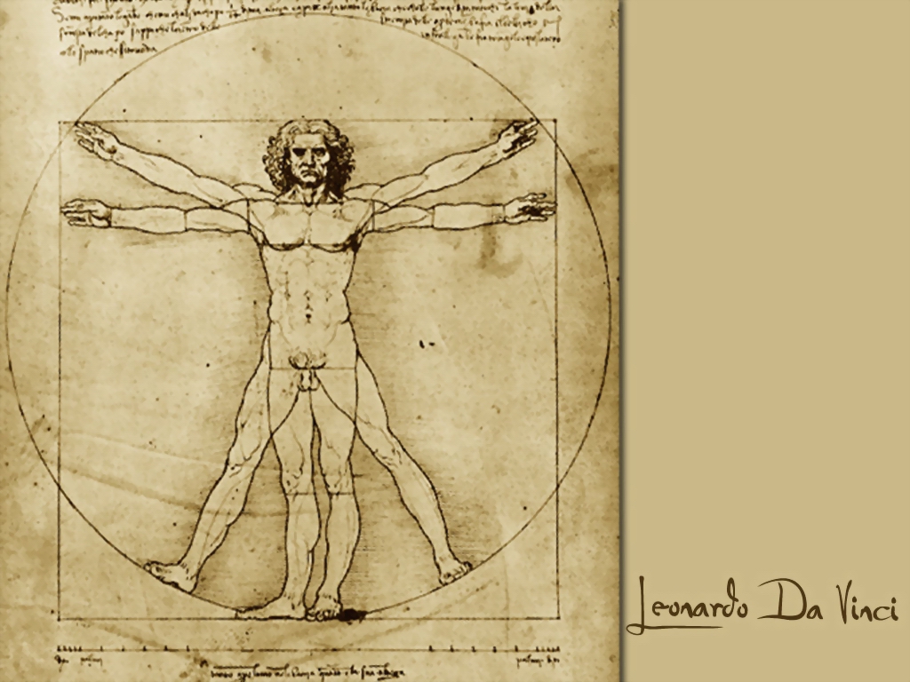 1024x768 A Renaissance Artist Engineer Icon Vitruvian Man