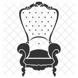 256x256 Renaissance Chair Icon Of Glyph Style
