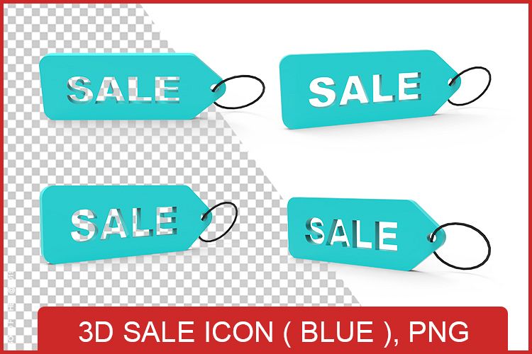 750x500 Sale Render Icon, Blue Colour, Png