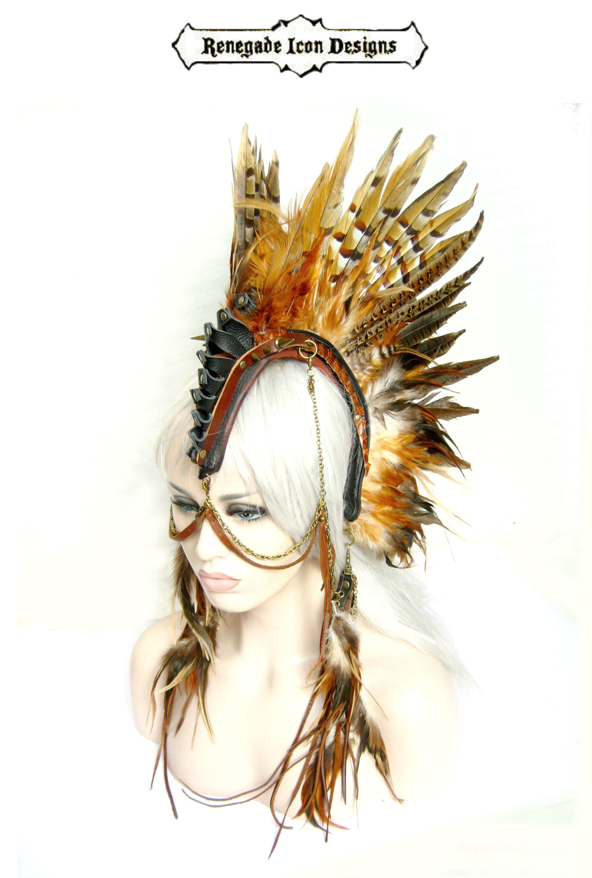 1991x2953 Warrior Featherheadpiece,shaman Headdress,feather Mohawk,wing