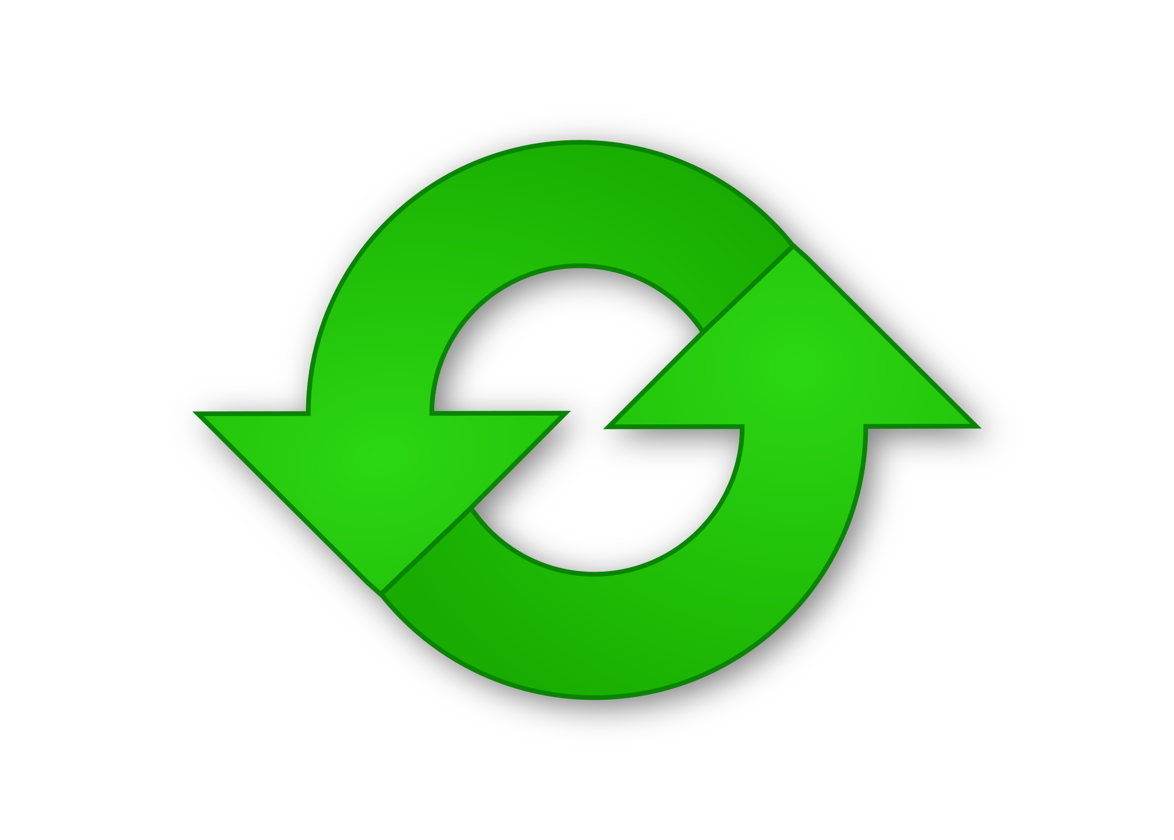 2400x1718 Green Refresh Icon Png