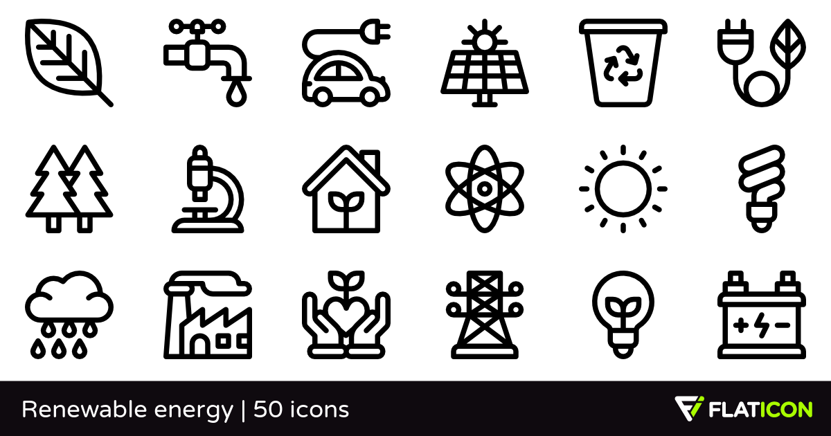 1200x630 Renewable Energy Free Icons