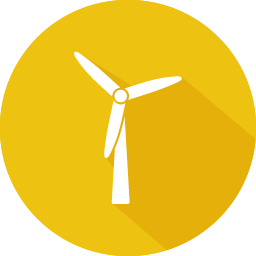 256x256 Wind Turbine Clean Renewable Energy Icon Flat Vol Iconset