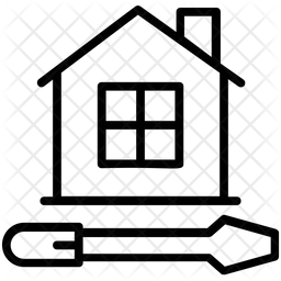256x256 Home Renovation Icon Of Line Style