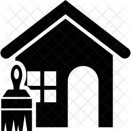 256x256 Home Renovation Icon Of Glyph Style