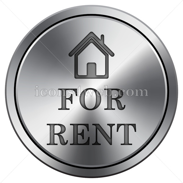 600x600 For Rent Icon Round Icon Imitating Metal