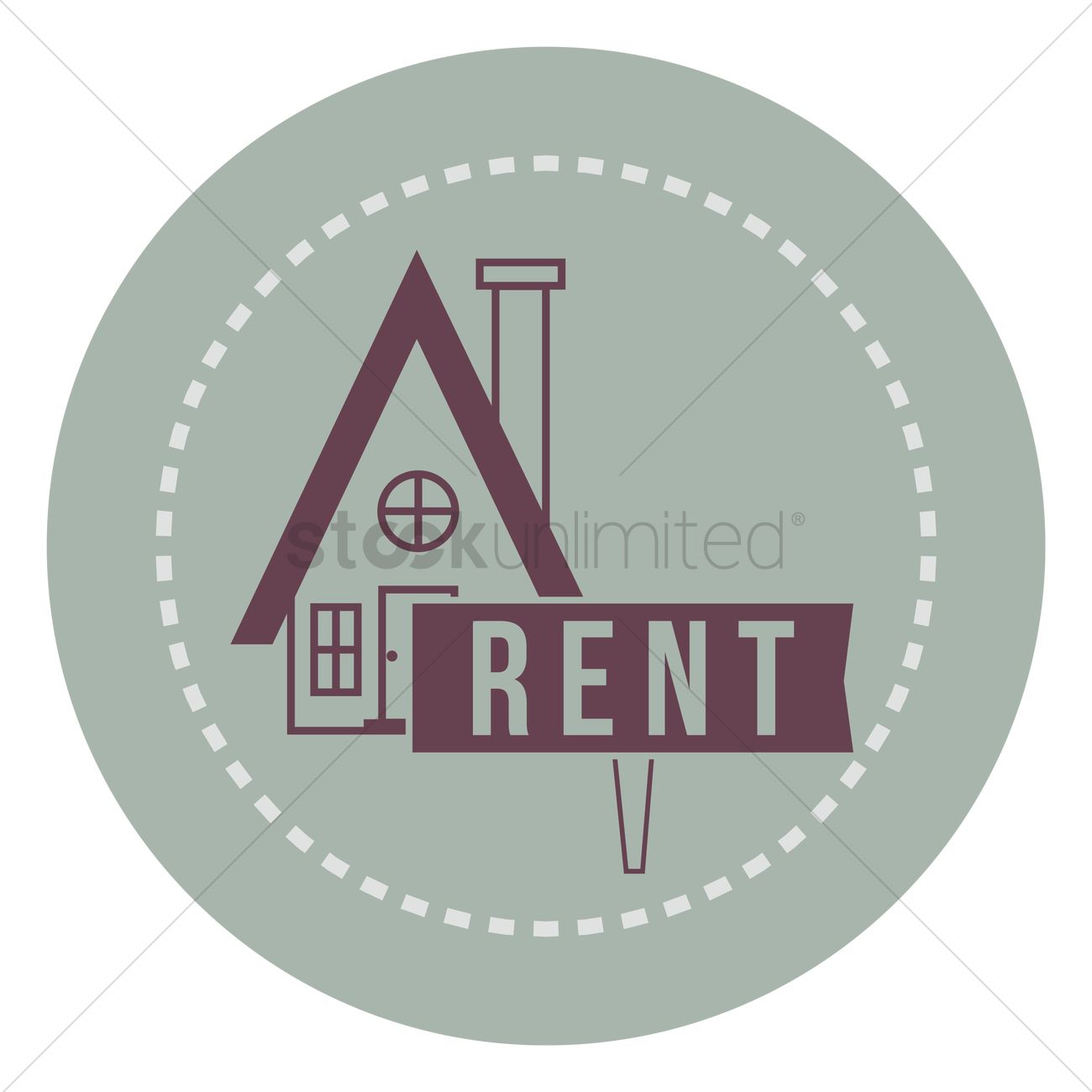 1300x1300 House For Rent Icon Vector Image