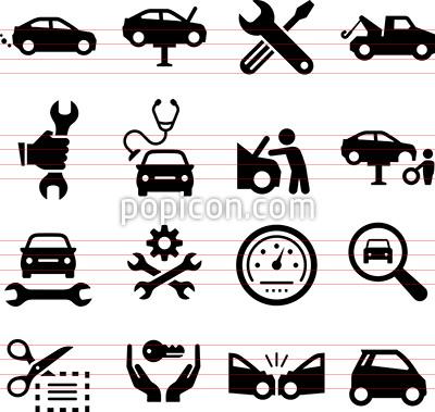 400x379 Car Repair Icons