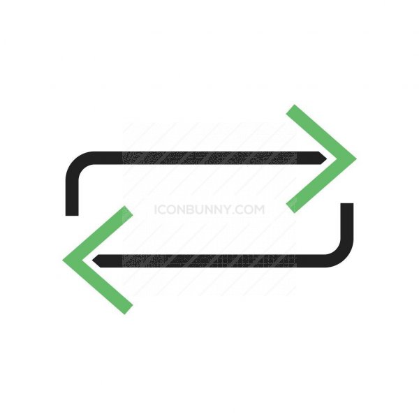 600x600 Repeat Line Green Black Icon