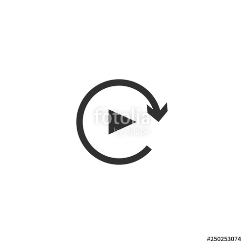 500x500 Repeat Icon In Simple Design Stock Image And Royalty Free Vector