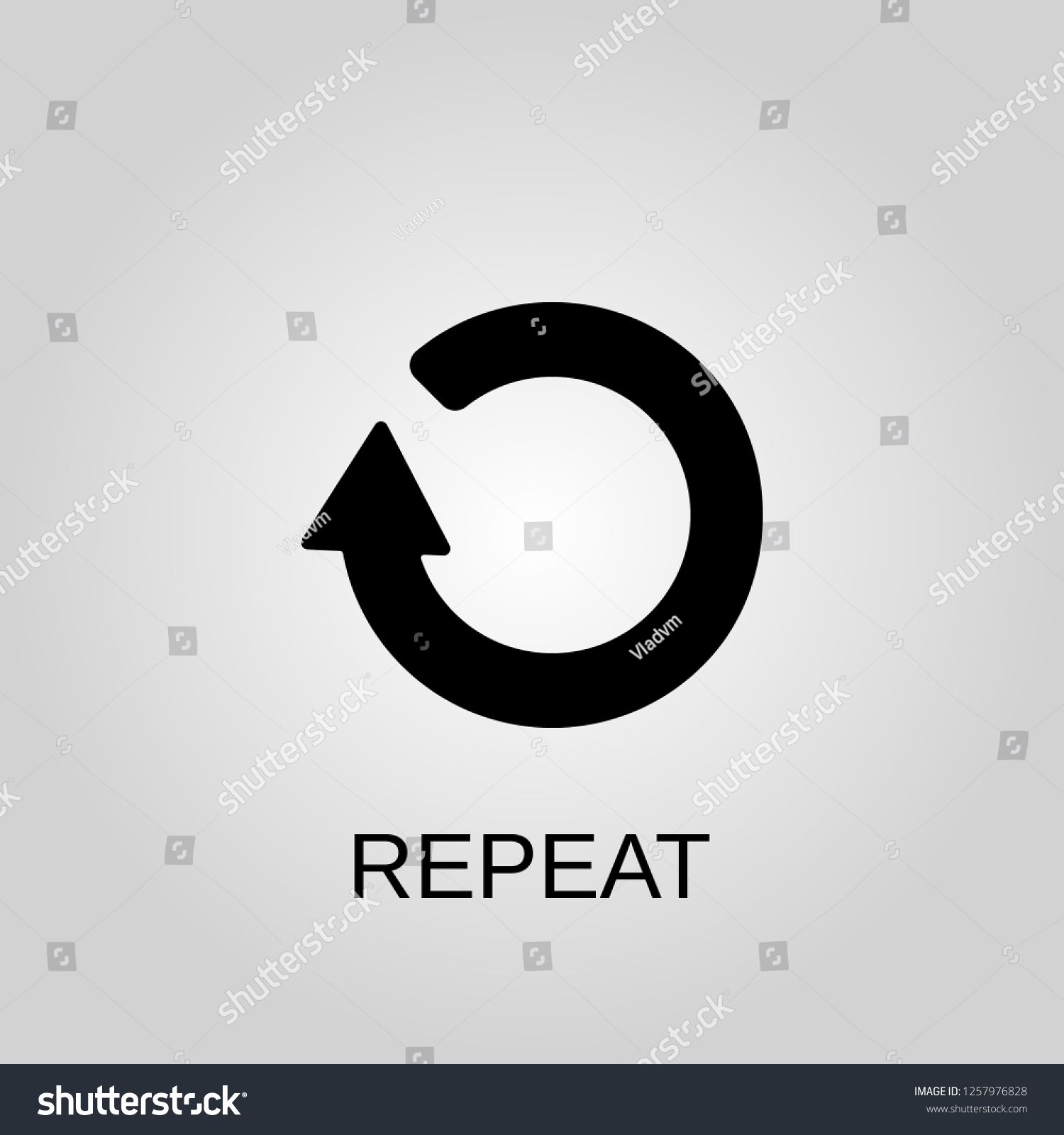 1500x1600 Repeat Icon Loading Concept Symbol Design Stock