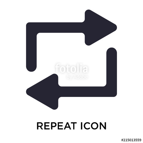 500x500 Repeat Icon On White Background Modern Icons Vector Illustration