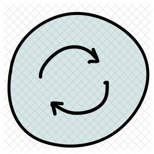 512x512 Replay Button Icon Of Doodle Style