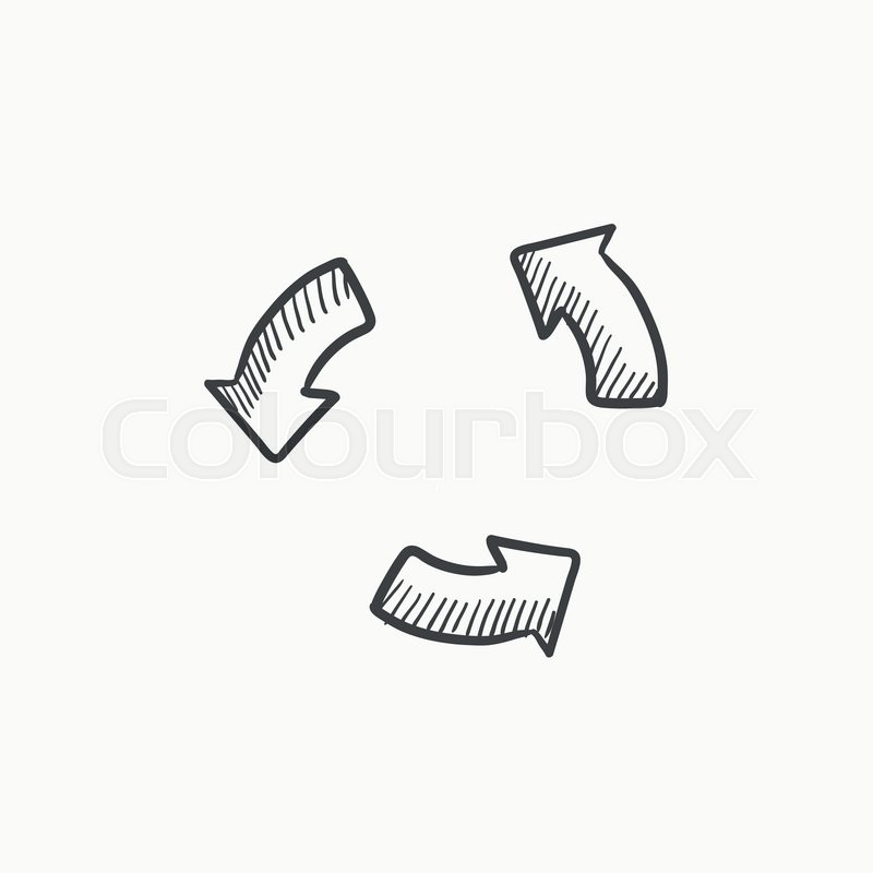 800x800 Replay Button Vector Sketch Icon Stock Vector Colourbox