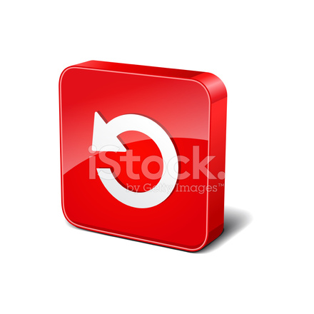 440x440 Reset Replay Rounded Square Red Vector Button Icon Design Stock
