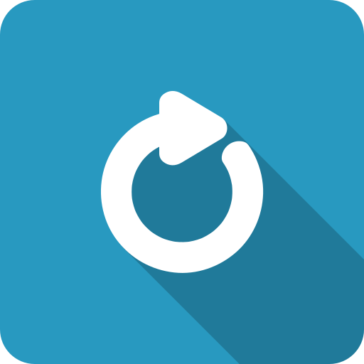 512x512 Replay Icon Free Of Media Player Long Shadow Icons