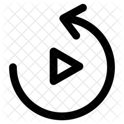 256x256 Replay Icon Of Line Style