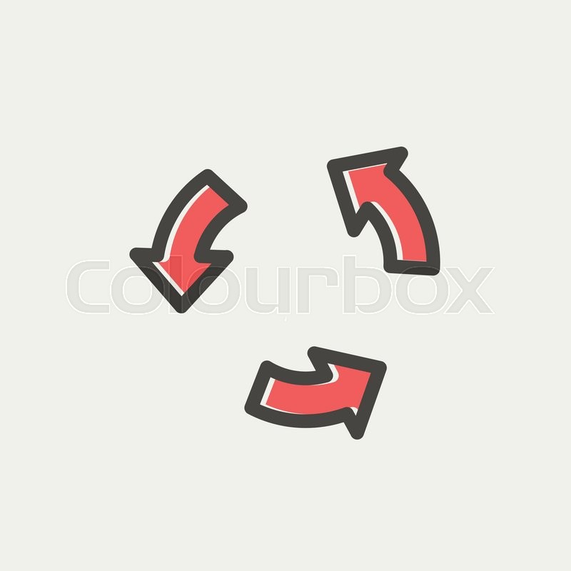 800x800 Replay Icon Thin Line For Web And Stock Vector Colourbox