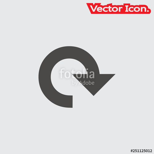 500x500 Replay Icon Isolated Sign Symbol And Flat Style For App, Web