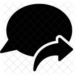 256x256 Reply Icon Of Glyph Style
