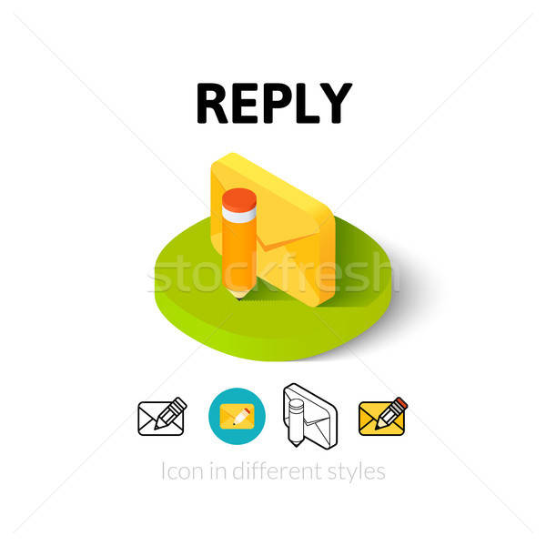 600x600 Reply Icon In Different Style Vector Illustration Sidmay