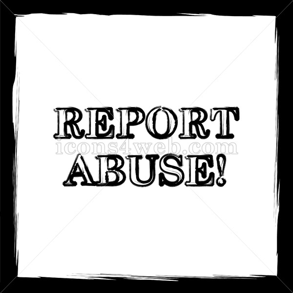 600x600 Report Abuse Sketch Icon