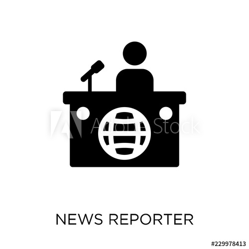 500x500 News Reporter Icon News Reporter Symbol Design From Communication
