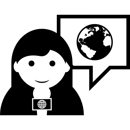 512x512 World News Female Reporter Icons Free Download