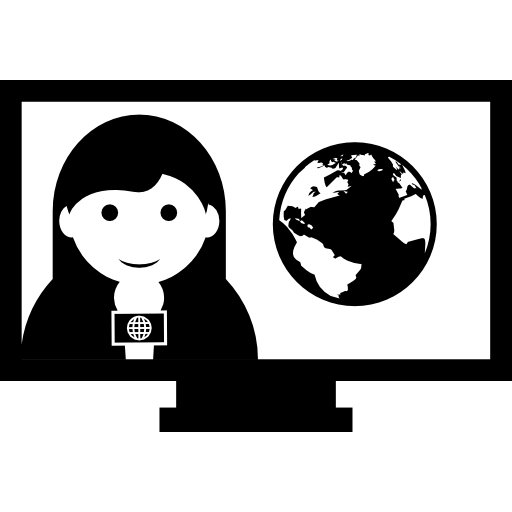 512x512 Female World News Reporter Icons Free Download