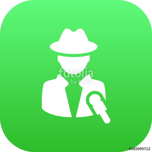 500x500 Isolated Reporter Icon Symbol On Clean Background Vector