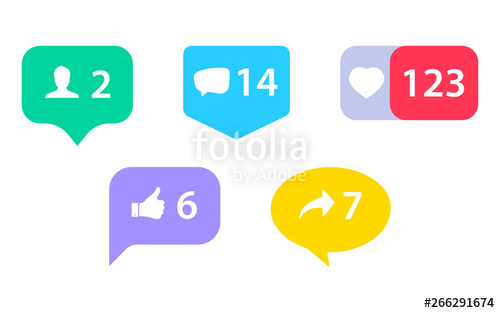 500x313 New Design Social Network Rating Icons Thumbs Up Icon, Heart