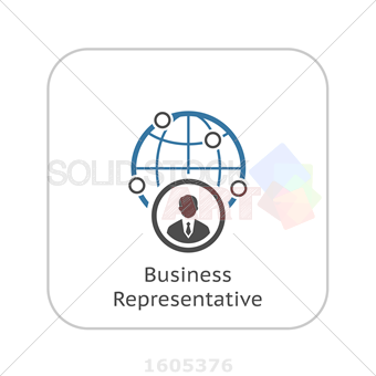 340x340 Stock Photo Of Business Representative Icon Flat Design Isolated