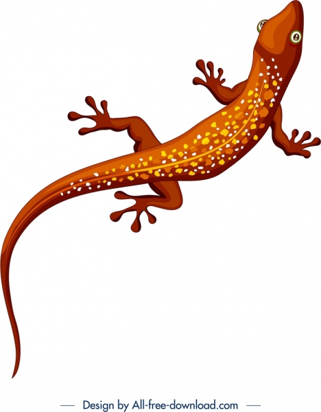 468x600 Reptile Background Gecko Icon Colored Design Free Vector