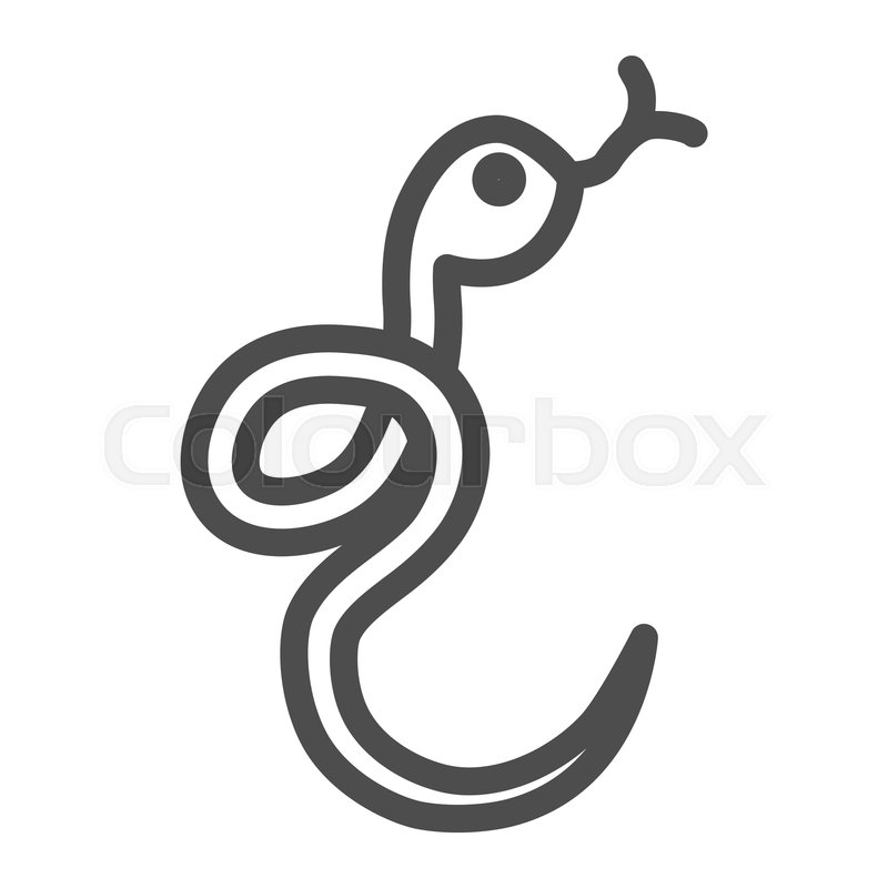 800x800 Snake Line Icon Serpent Web Vector Stock Vector Colourbox